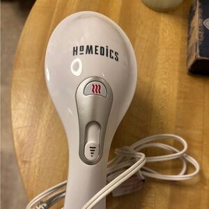 Homedics White and Silver Handheld Massager